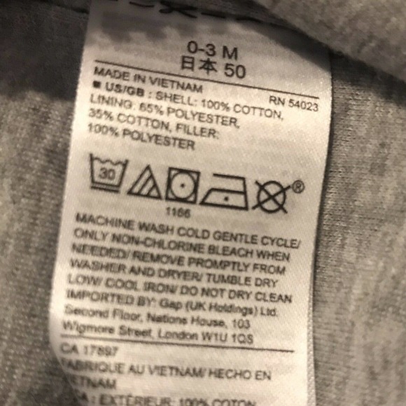 Baby Gap Factory Quilted Bunting Snowsuit 0-3M Bl - Picture 7 of 7